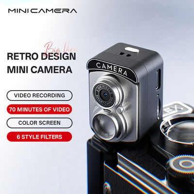 Mini Telecamera con Schermo HD 1080p Retro Ultra Compatta Videocamera